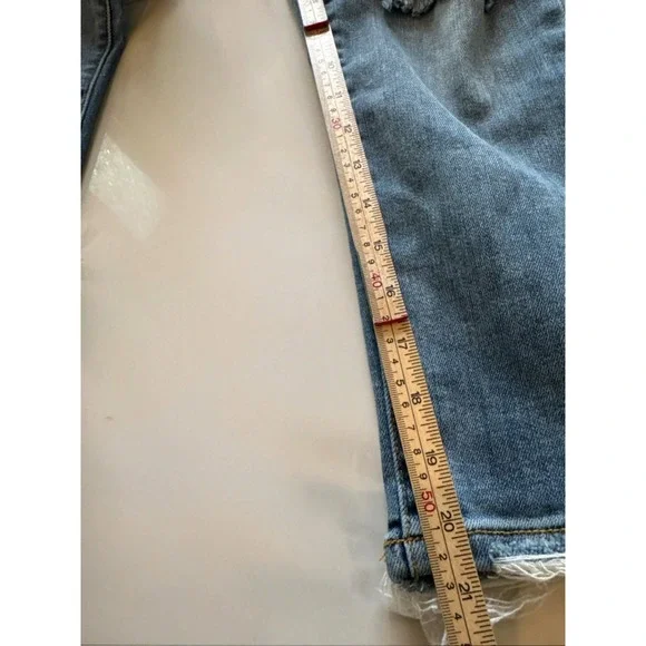 Judy Blue Capri Fit Distressed Boyfriend Jeans High Rise Blue Stretch Size 27 - Picture 6 of 7